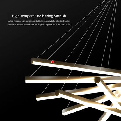 ثريا DecorBites™ LED من الألومنيوم للدرج وغرفة الطعام وغرفة المعيشة - وحدة إضاءة داخلية