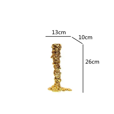 DecorBites™ Golden Candlestick Holder Resin Plated Wedding Centerpiece