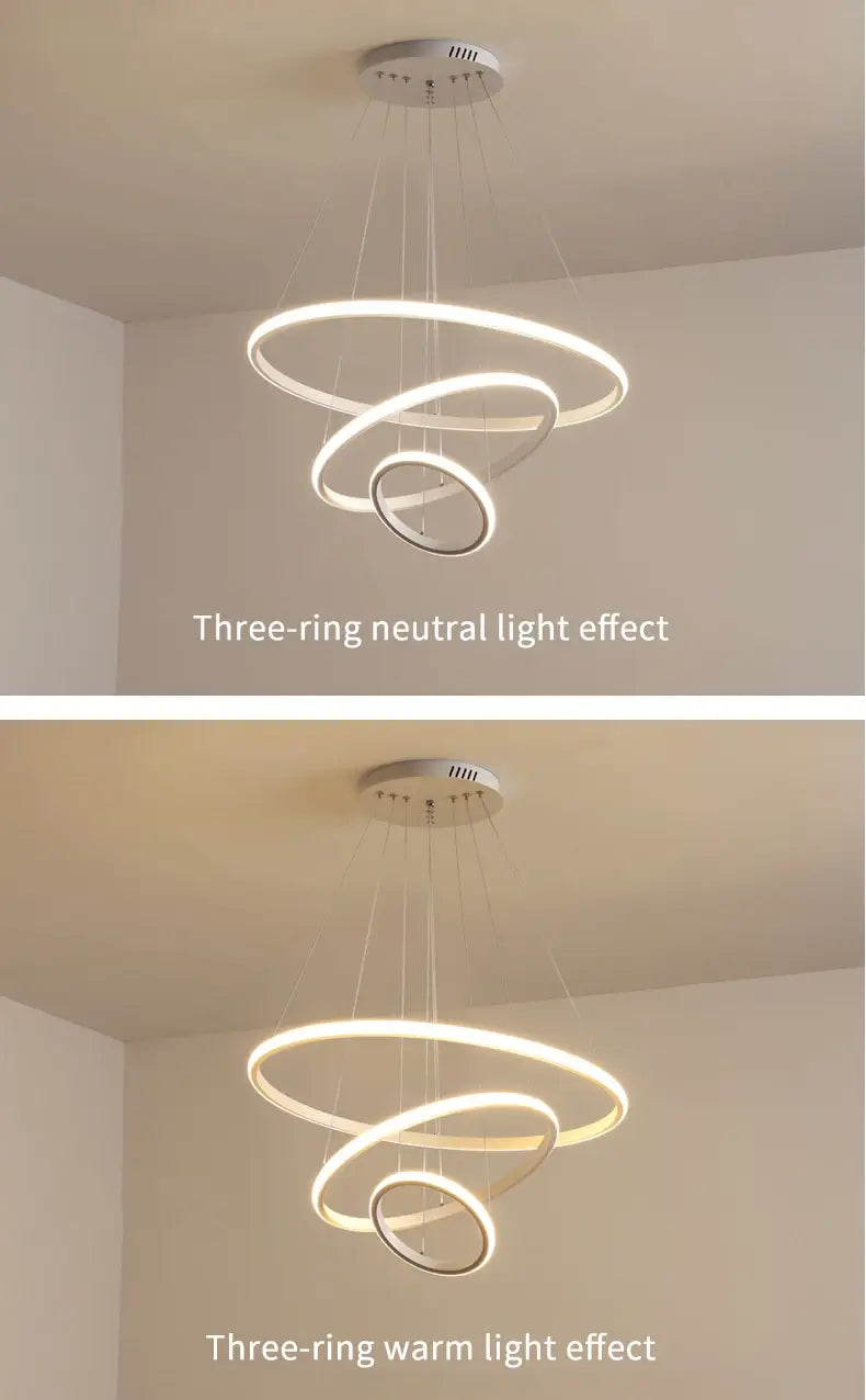 DecorBites™ Modern LED Pendant Lamp in Black