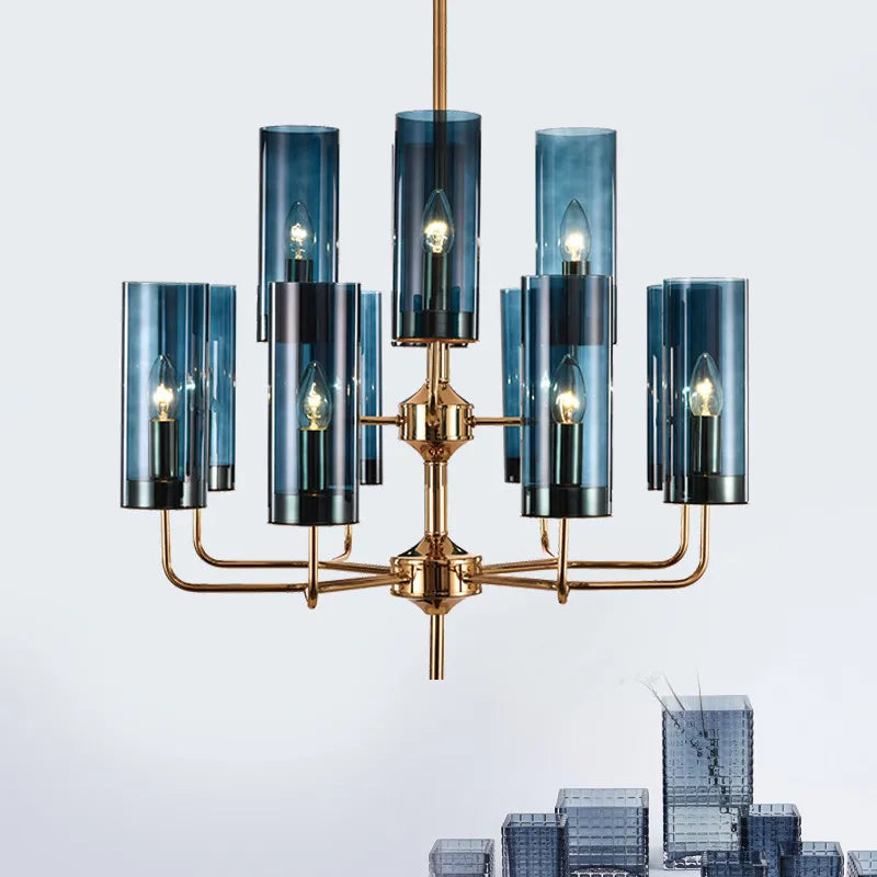 DecorBites™ Glass Chandelier: Elegant Nordic Design Hanging Lamp for Kitchen Island, Restaurant, and Home