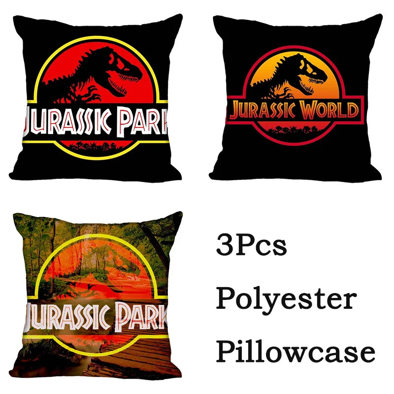 DecorBites™ Jurassic Park Dinosaur Pillowcase Cover for Living Room Sofa and Chair