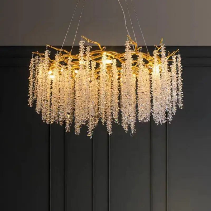 DecorBites™ Gold Aluminium Branch Pendant Light Chandelier for Modern Dining Room Decor