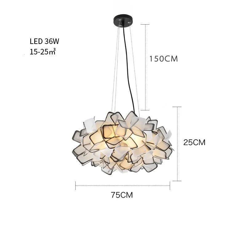 DecorBites™ Clizia LED Chandelier - New Design Acrylic Suspended Bedroom Cafe Lights