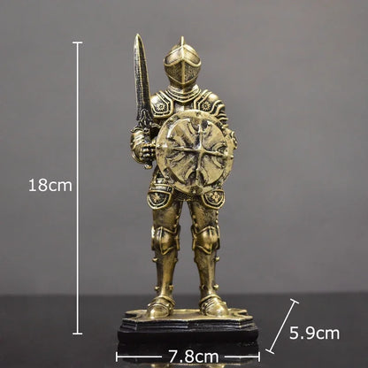 DecorBites™ Heavy Armored Knight Resin Statue Decoration for Desk and Room Aesthetic