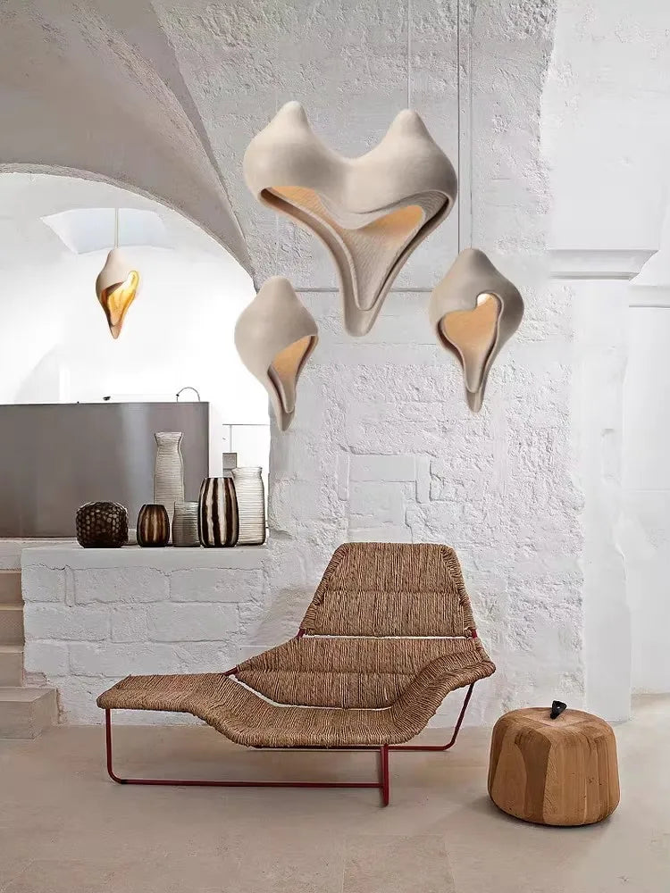 DecorBites™ Gypsum Pendant Lamp Conch Design Wabi Sabi Style for Living Room or Bedroom