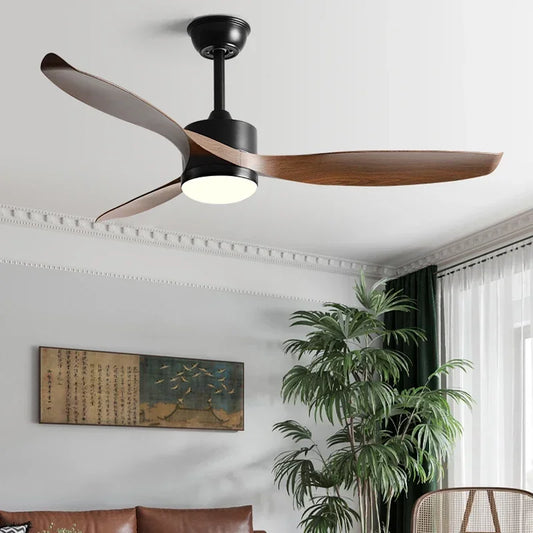 DecorBites™ 52" Black Ceiling Fan Light with Remote Control for Living Room, Restaurant, and Household