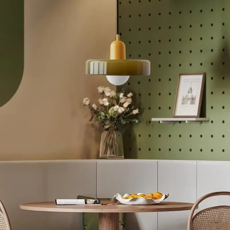 Nordic Colorful Glass Pendant Light 35Cm