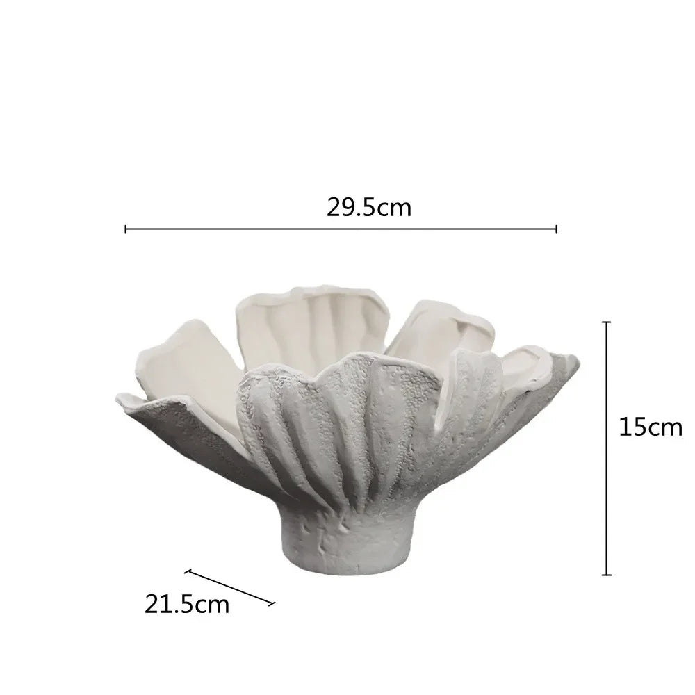 DecorBites™ Ceramic Wavy Flower Vase - Home Decoration and Storage Organization