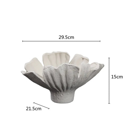 DecorBites™ Ceramic Wavy Flower Vase - Home Decoration and Storage Organization