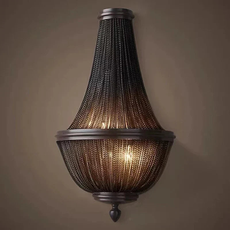 DecorBites™ Black Aluminum Chain Tassel Pendant Lights - Dimmable Classic Chandelier