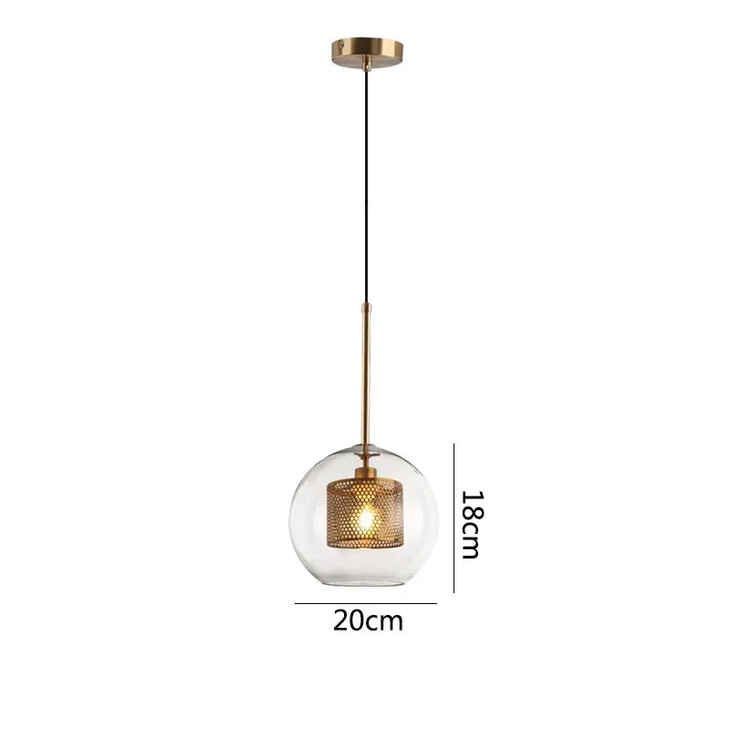DecorBites™ Glass Pendant Lights: Nordic Style Dining Kitchen Bedroom Lighting Fixtures