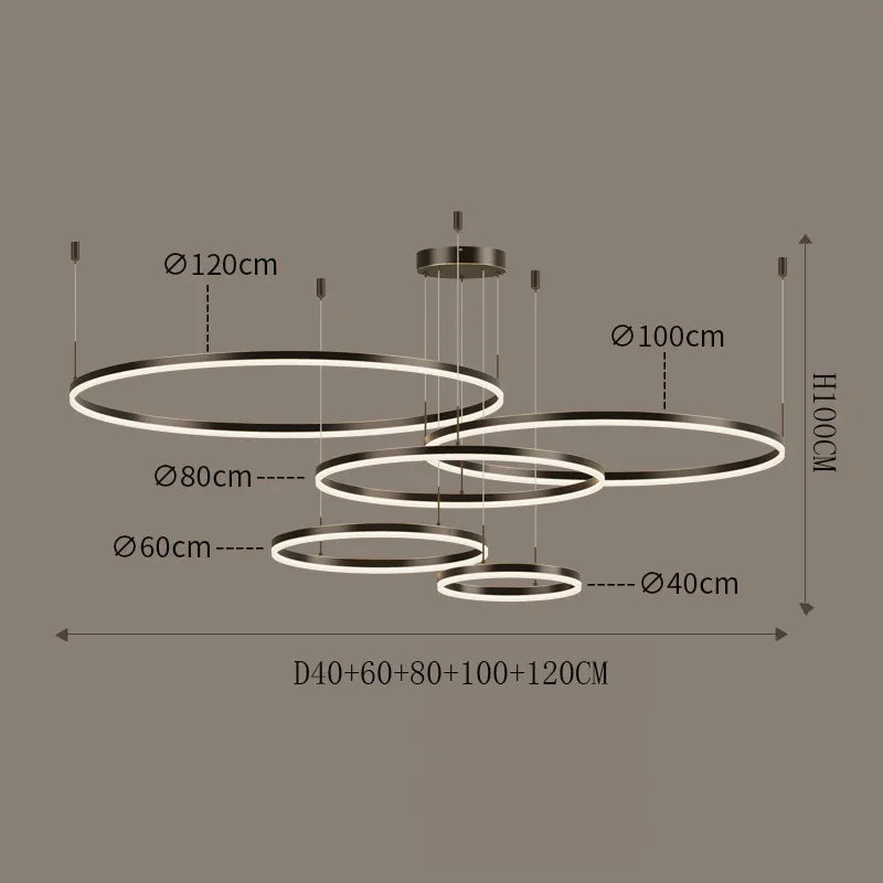 Antique Brass LED Chandelier