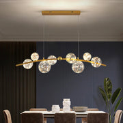 Brass Modern LED Chandelier 8-Head 100cm Kitchen