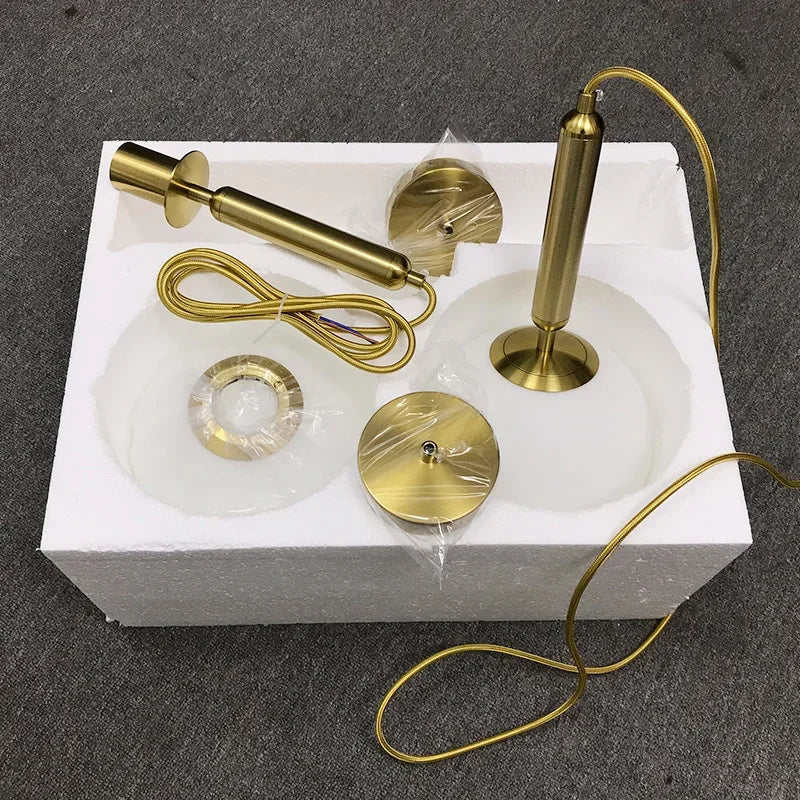 Lámpara colgante de bola de vidrio dorado Decorbites™ para decoración lujosa del comedor y dormitorio