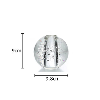DecorBites™ Clear Glass Vase Flower Pot for Desk Decoration and Floral Arrangements