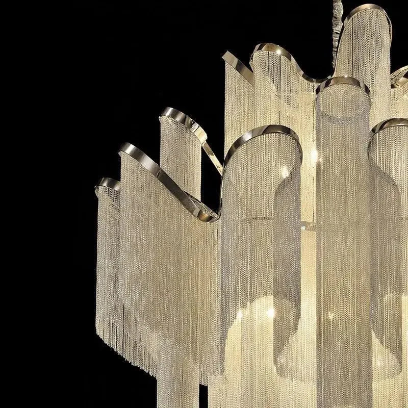 Lámpara de techo DecorBites™ con borlas de flores LED para sala de estar y escalera