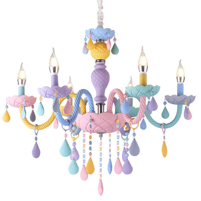DecorBites™ Kids Room LED Macaron Ceiling Chandelier for Boys Girls Bedroom Decor