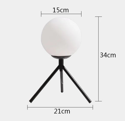 Lámpara de mesa DecorBites™ con bola de cristal: Lámpara de escritorio LED nórdica moderna