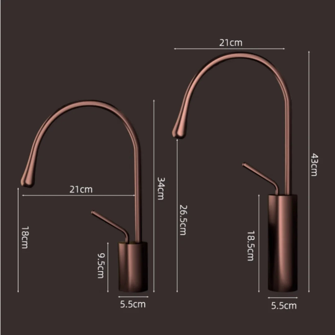 Brushed Gold Bathroom Faucet Brass