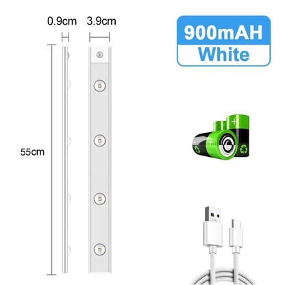 Lámpara de cocina inalámbrica recargable por USB con sensor de movimiento y luces LED para gabinetes DecorBites™