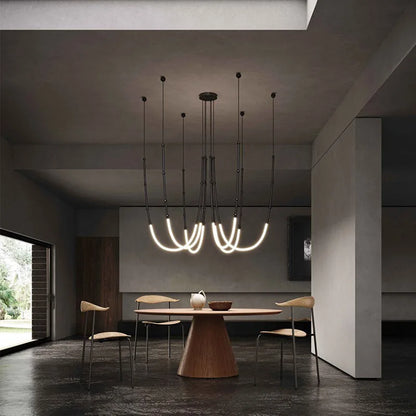 DecorBites™ LED Chandelier: Modern Minimalist Design for Luxury Home Decor