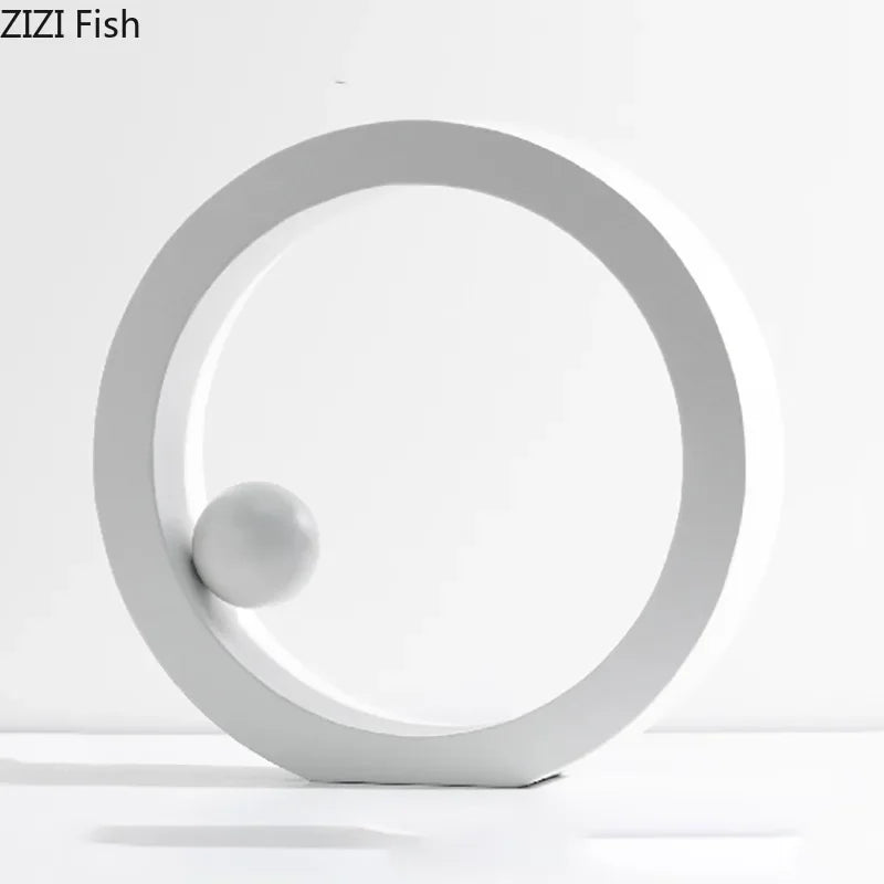 DecorBites™ Geometric Circle Desk Ornament Minimalist Modern Abstract Art Aesthetic Decor