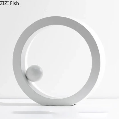 DecorBites™ Geometric Circle Desk Ornament Minimalist Modern Abstract Art Aesthetic Decor