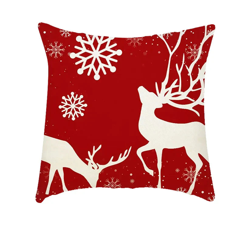 DecorBites™ Christmas Cushion Cover 45x45cm Xmas Pillowcase for Sofa - Happy New Year 2023