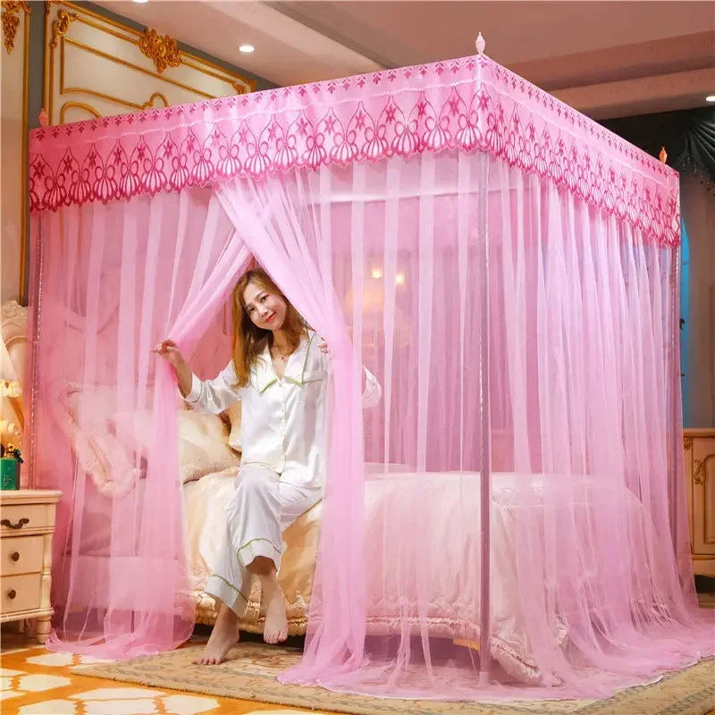 Pleated Lace Bed Canopy
