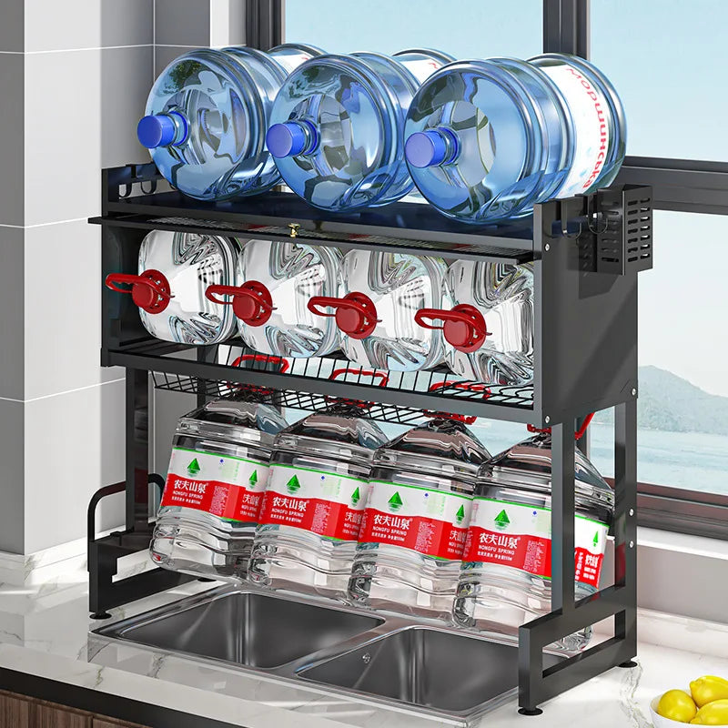 DecorBites™ Kitchen Cabinet Organizer Shelf for Sink Seasoning Tableware Storage