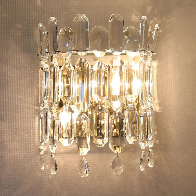 DecorBites™ Crystal Wall Lamp: Elegant Luxury for Bedroom, Lobby, Club & Aisle