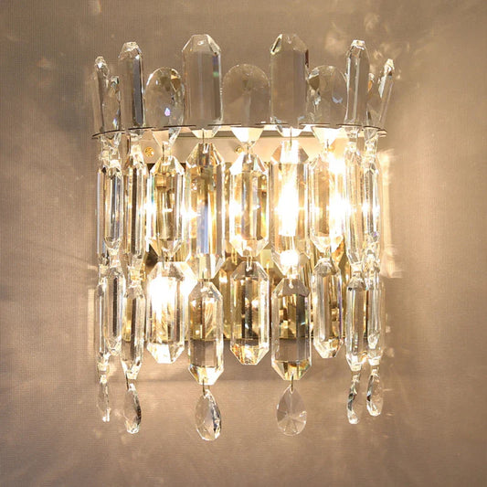 DecorBites™ Crystal Wall Lamp: Elegant Luxury for Bedroom, Lobby, Club & Aisle
