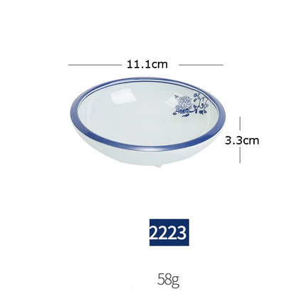 DecorBites™ Blue and White Imitation Porcelain Dinner Set