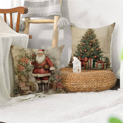 DecorBites™ Christmas Snowman Deer Pillowcase Xmas Home Decoration Sofa Cushion Cover