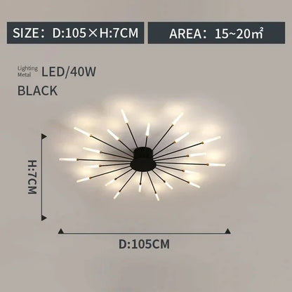 DecorBites™ LED Indoor Ceiling Light: Modern Art Luster for Bedroom Hall Living Kids Room
