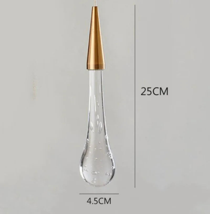 Decorbites™ Lámpara Colgante de Cristal Dorado: Lámpara de Barra LED de Lujo Europeo