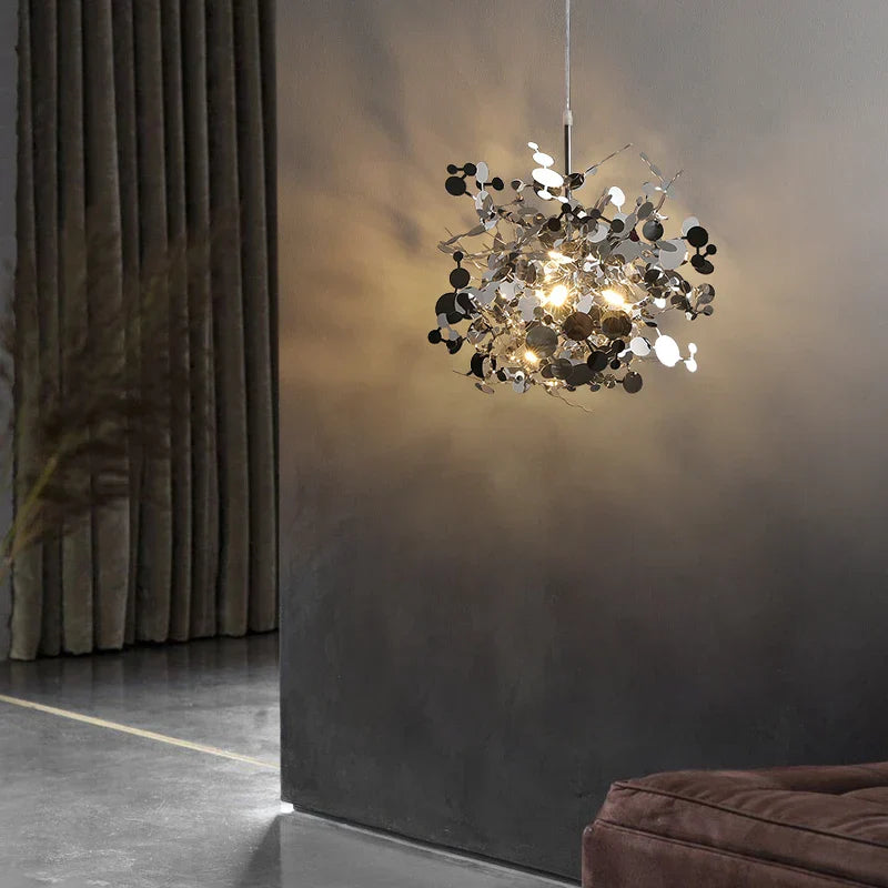 Decorbites™ Blatt-Sequinen-Deckenleuchter für modernes Wohnzimmer, Restaurant, Bar und Schaufenster