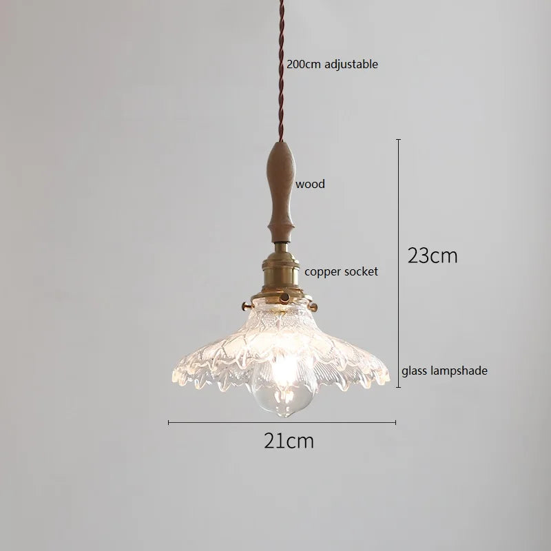 DecorBites™ Ceramic LED Pendant Light: 30CM, Home Decor, Bedroom, Living Room, Dinning, Wood & Copper Socket