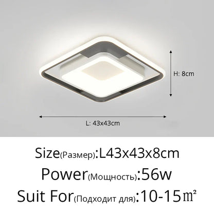 DecorBites™ LED Chandelier: Simple Modern Ceiling Lamps with Remote for Home, Bedroom, and Balcony