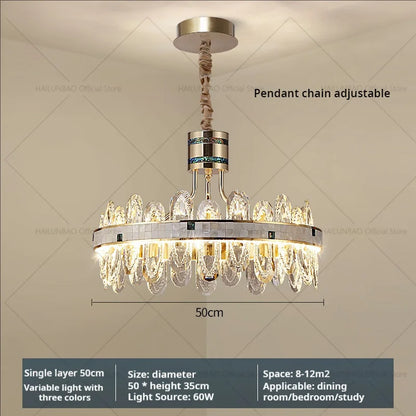 ثريا كريستال فاخرة بتصميم أجوف من DecorBites™ 2024 لغرف المعيشة الفاخرة