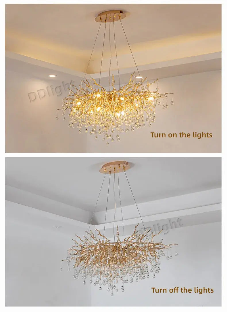DecorBites™ Luxury Crystal Chandelier for Home Decor