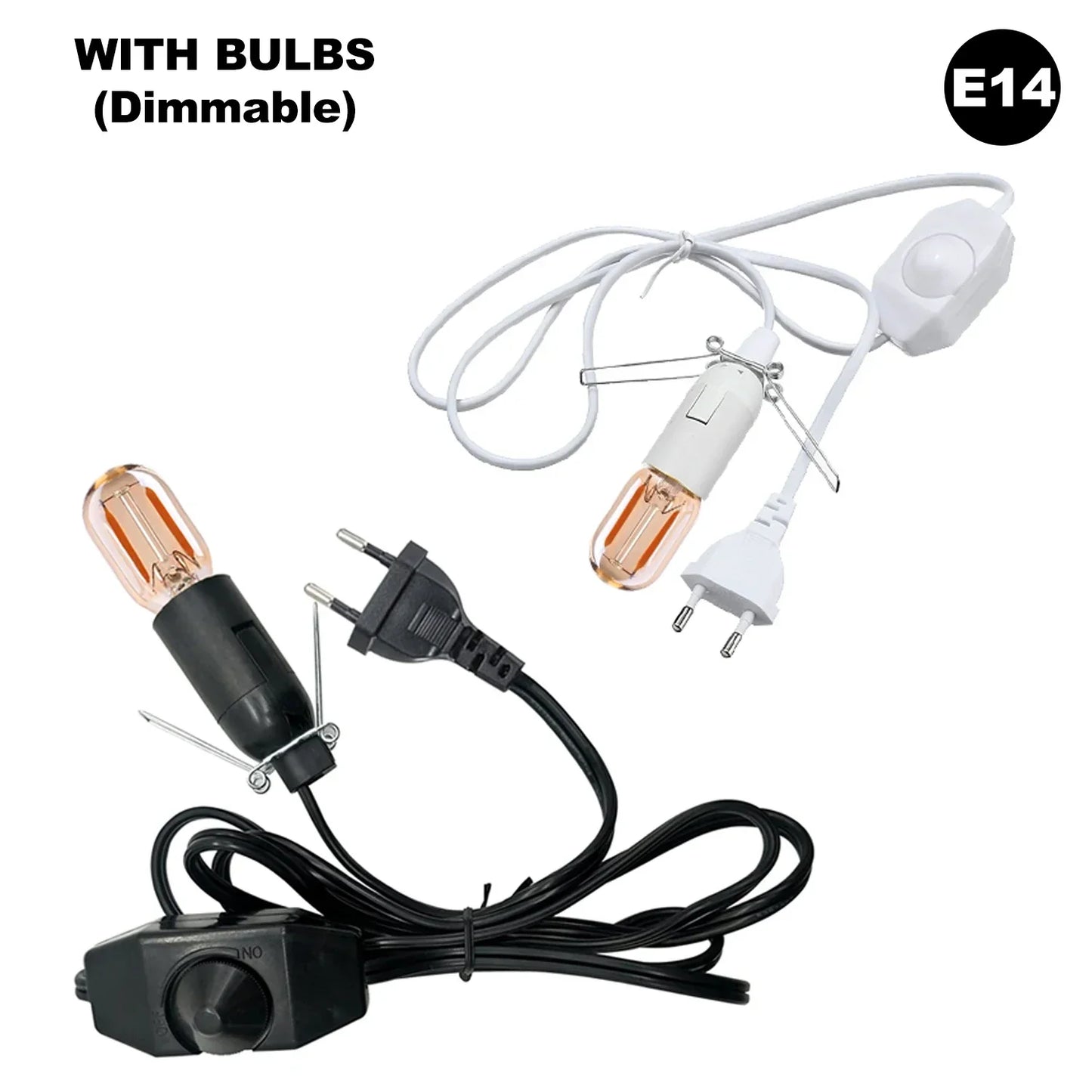 DecorBites™ Decorative Lamp Cord with Dimmer Switch and E14 E27 Socket