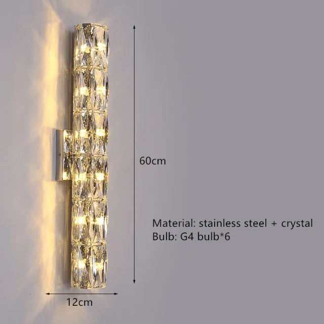 Aplique de pared de cristal contemporáneo DecorBites™ para mesilla de noche, baño, pasillo, vestíbulo o iluminación de fondo de TV