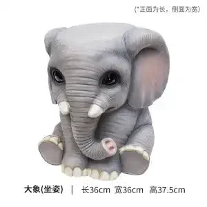 مسند قدم على شكل تمثال حيواني من الراتنج من ديكوربايتس™ - كرسي بتصميم تمثال كرتوني إبداعي