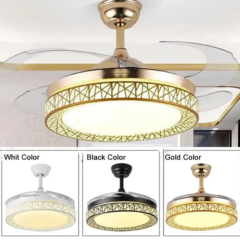 Luces para Ventilador de Techo Decorbites™ Gold Control Remoto 36/42 pulgadas Comedor Dormitorio Sala Luminaria