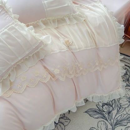 DecorBites™ Lace Princess Bedding Set Twin Queen Bed All Seasons