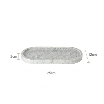 DecorBites™ Calacatta Marble Vanity Tray for Perfume Candles Jewelry Luxury Home Decor