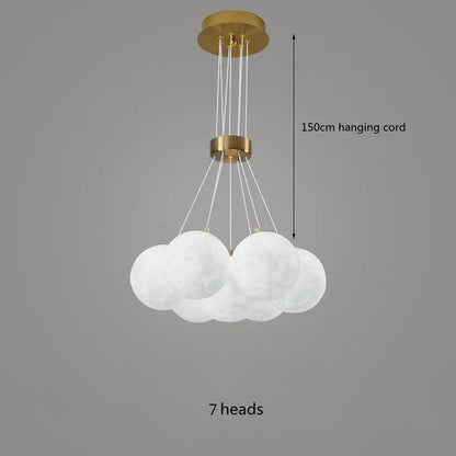 DecorBites™ LED Lunar Ball Chandeliers for Living Bedroom Home Decor Lighting
