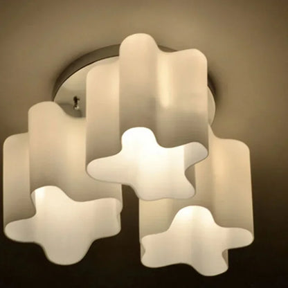 DecorBites™ Cloud Glass LED Ceiling Light: Modern Minimalist Circular Design for Bedroom, Hallway, Restaurant