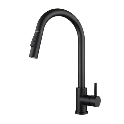 DecorBites™ Brushed Gold Pull Out Kitchen Faucet Luxury Black Sink Tap Kitchen Mixer